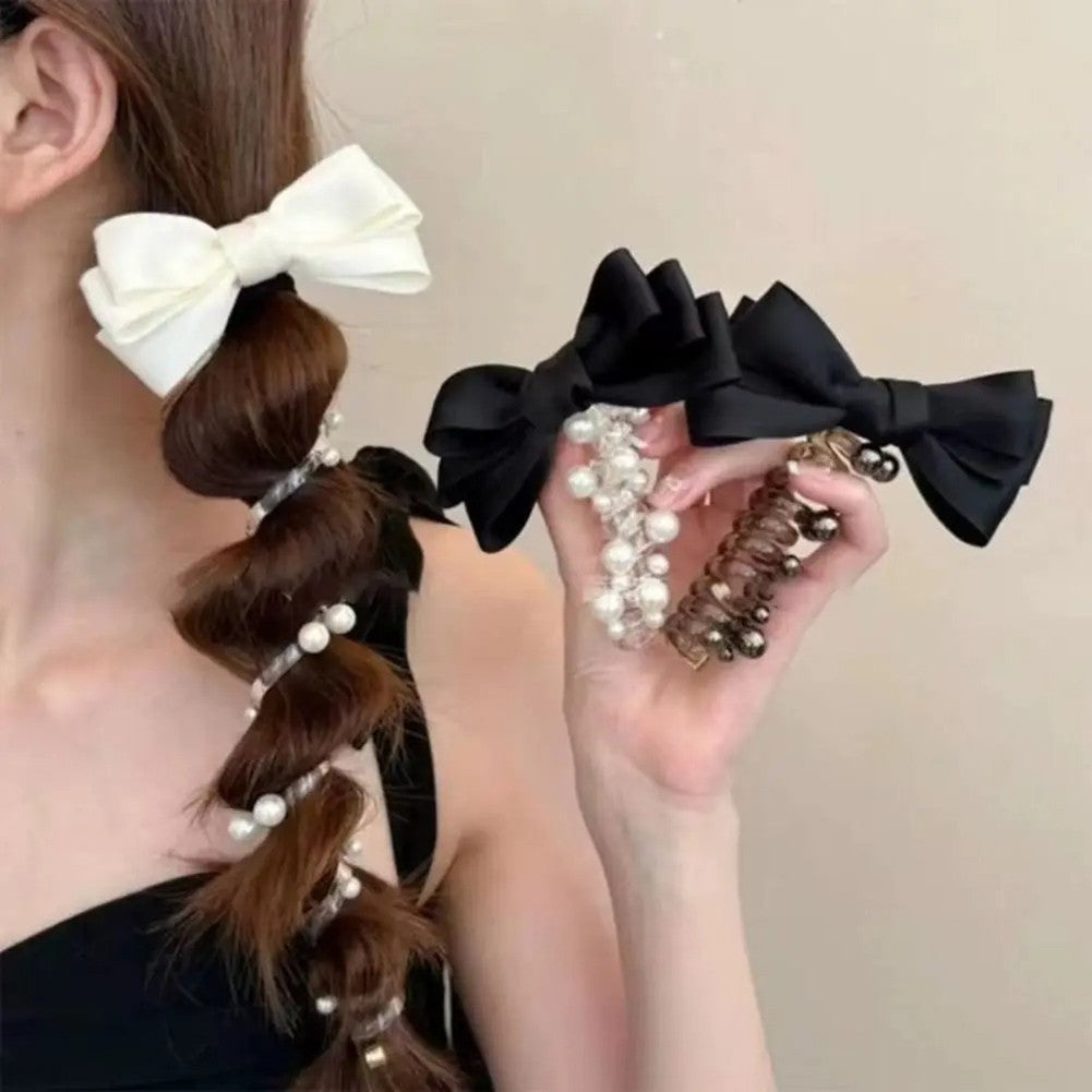 Bubble Braid Bow Tie Hair Accessory