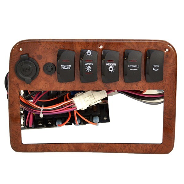 Switch Panel Palm Beach Pontoon Boat 10 x 7 1/8 Inch by Palm Beach