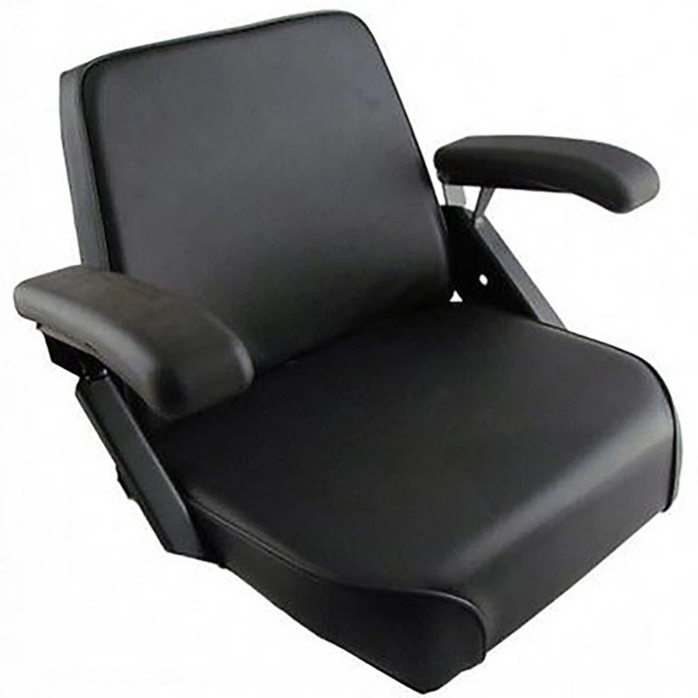 Sd830774 Black Vinyl Seat With Arms Fits Allis Chalmers 190xt