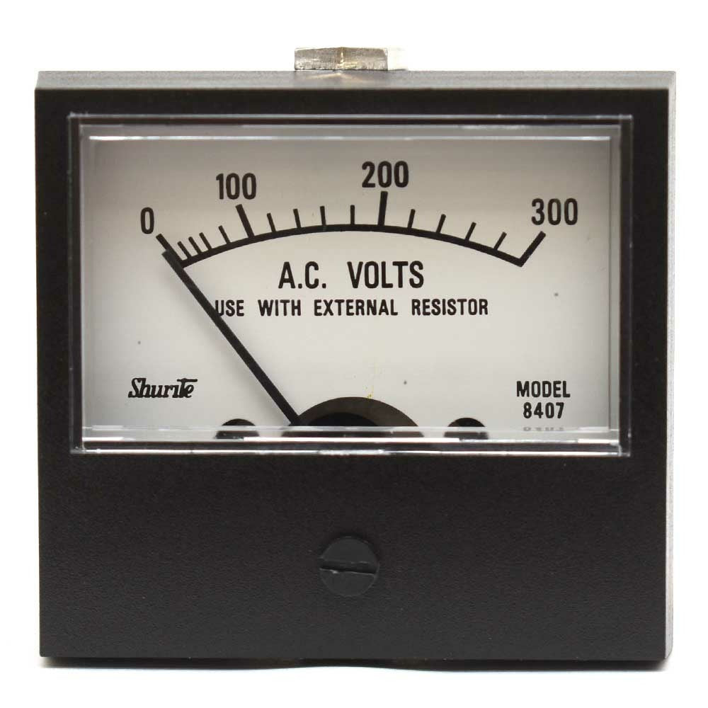 Shurite Boat Panel Mount Voltmeter 8407ZBP | 0-300 AC VoltOpens in a n