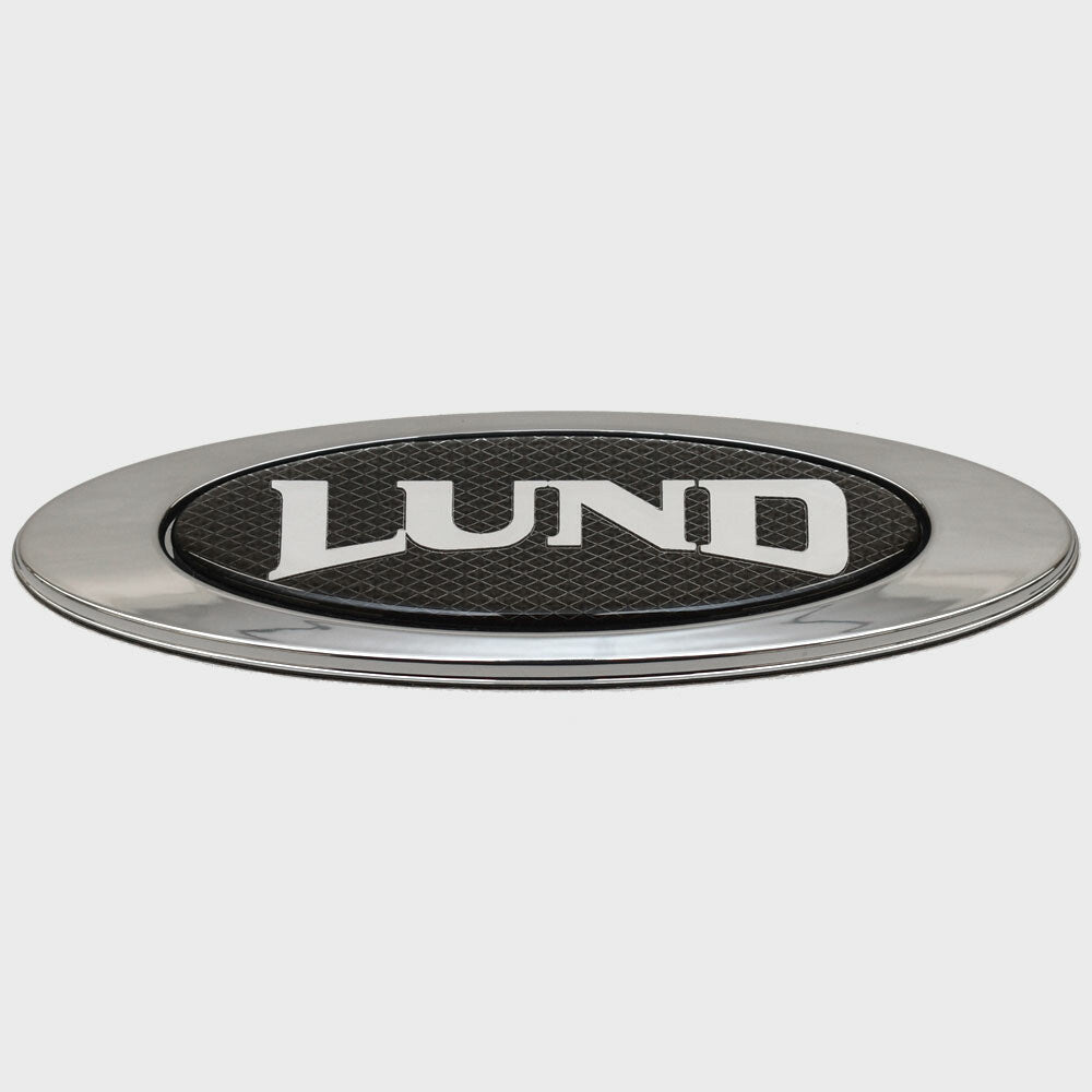 Lund Boat Raised Decal Silver Black by Lund