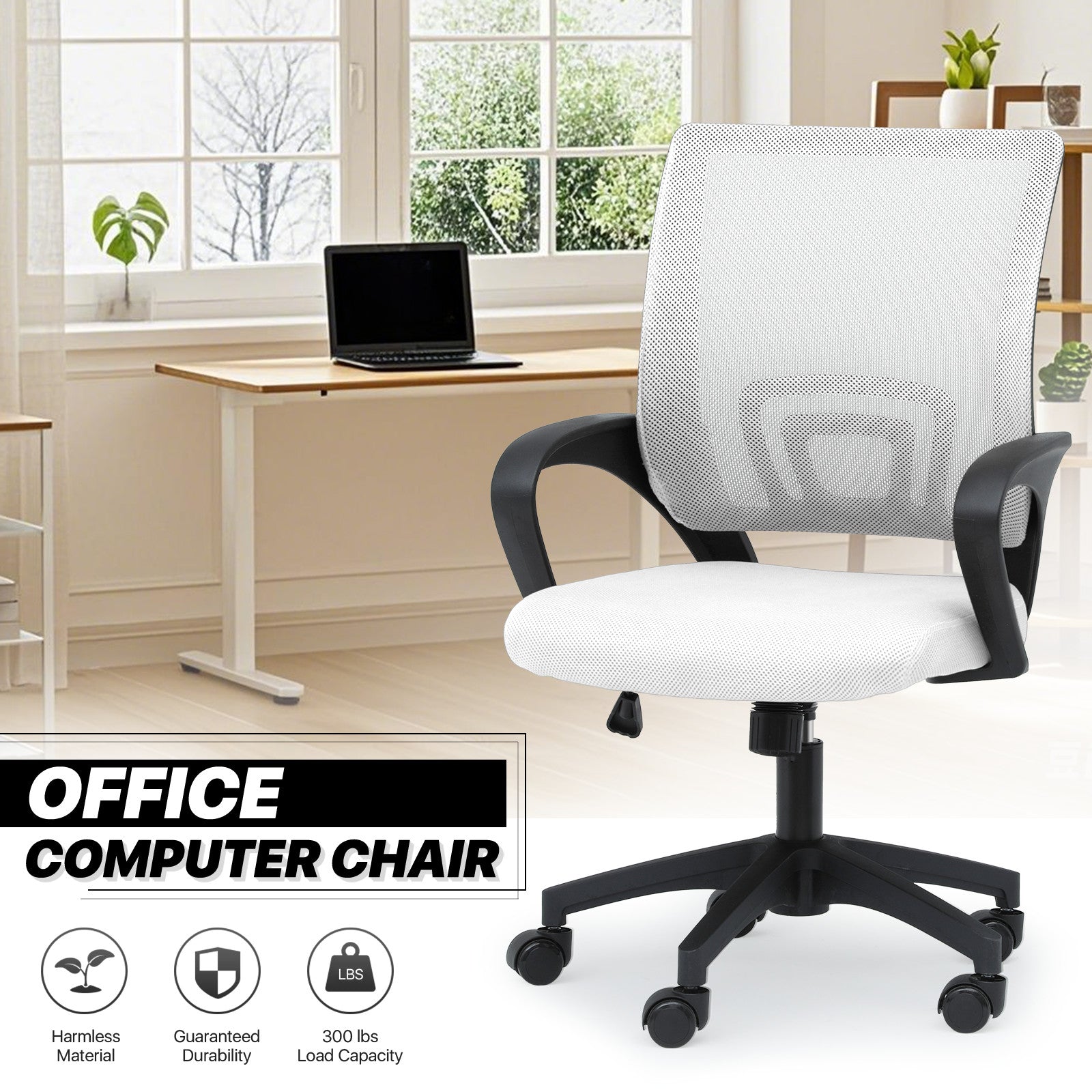 Adjustable Computer Office Chair with Wheels