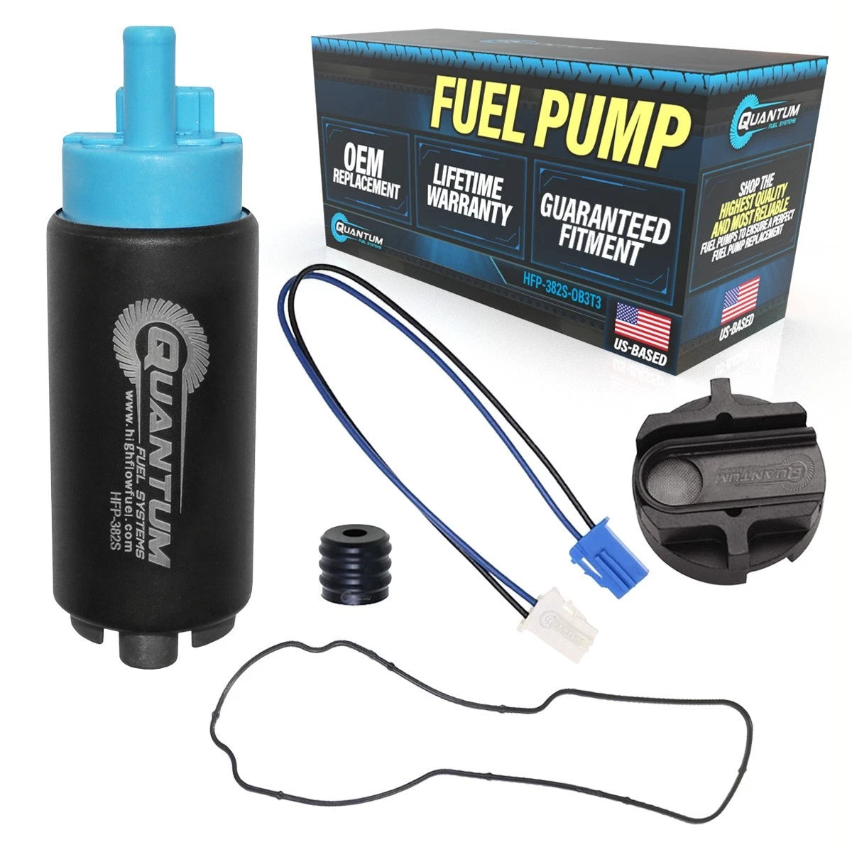 Qfs Marine Efi Fuel Pump + Gasket For 2000-2015 Yamaha F 115 Hp