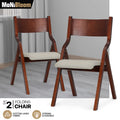 2 Piece Solid Wooden Folding Chair Home Dining Living R