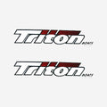 Decal Triton White Logo Stickers Pair by Triton