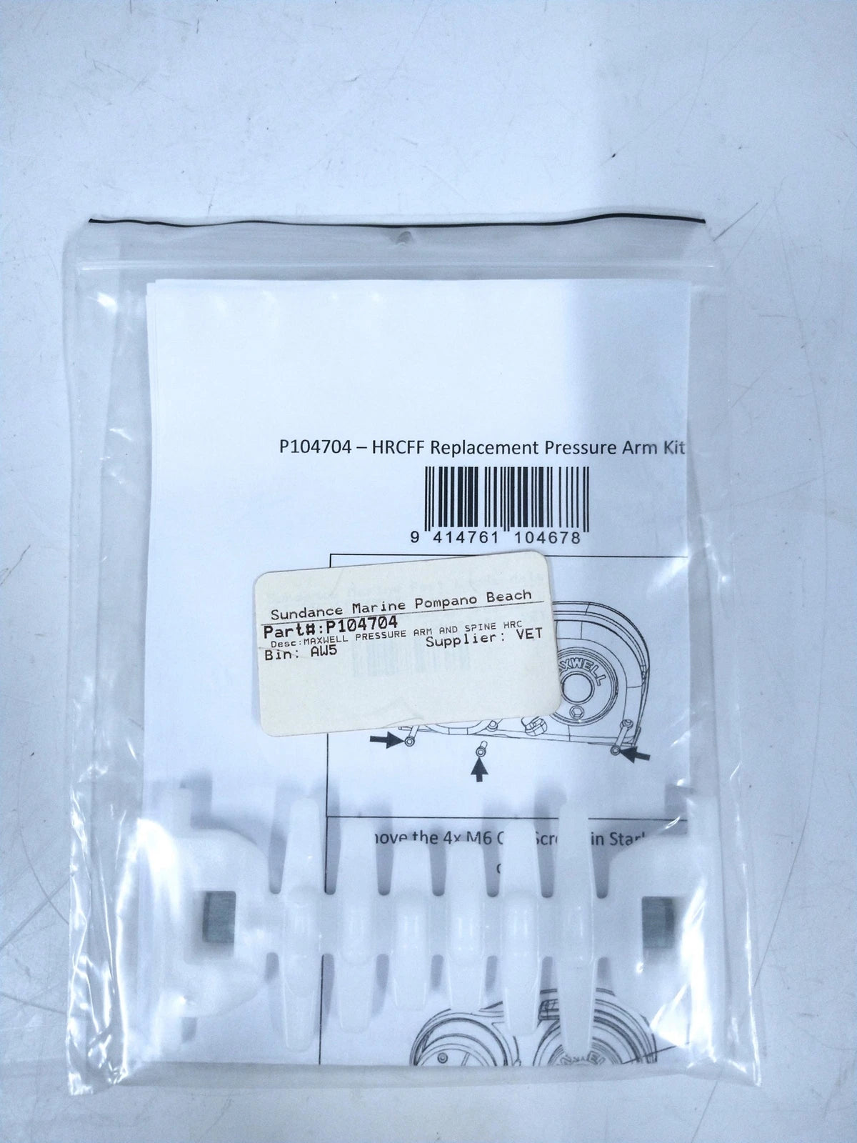 '-New- Maxwell P104704 , Hrc Pressure Arm &Amp; Spine , Oem