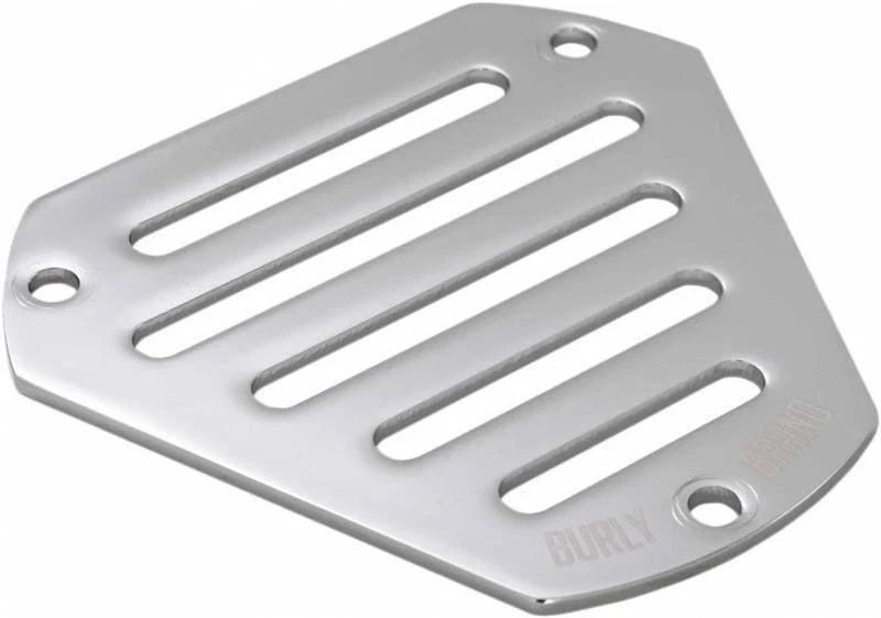Burly Brand Hex Faceplate Slotted Chrome For Harley Air Cleaners