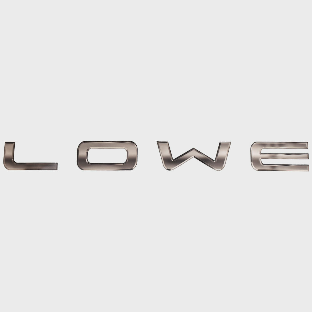 Boat Brand Decal Sticker Silver by Lowe