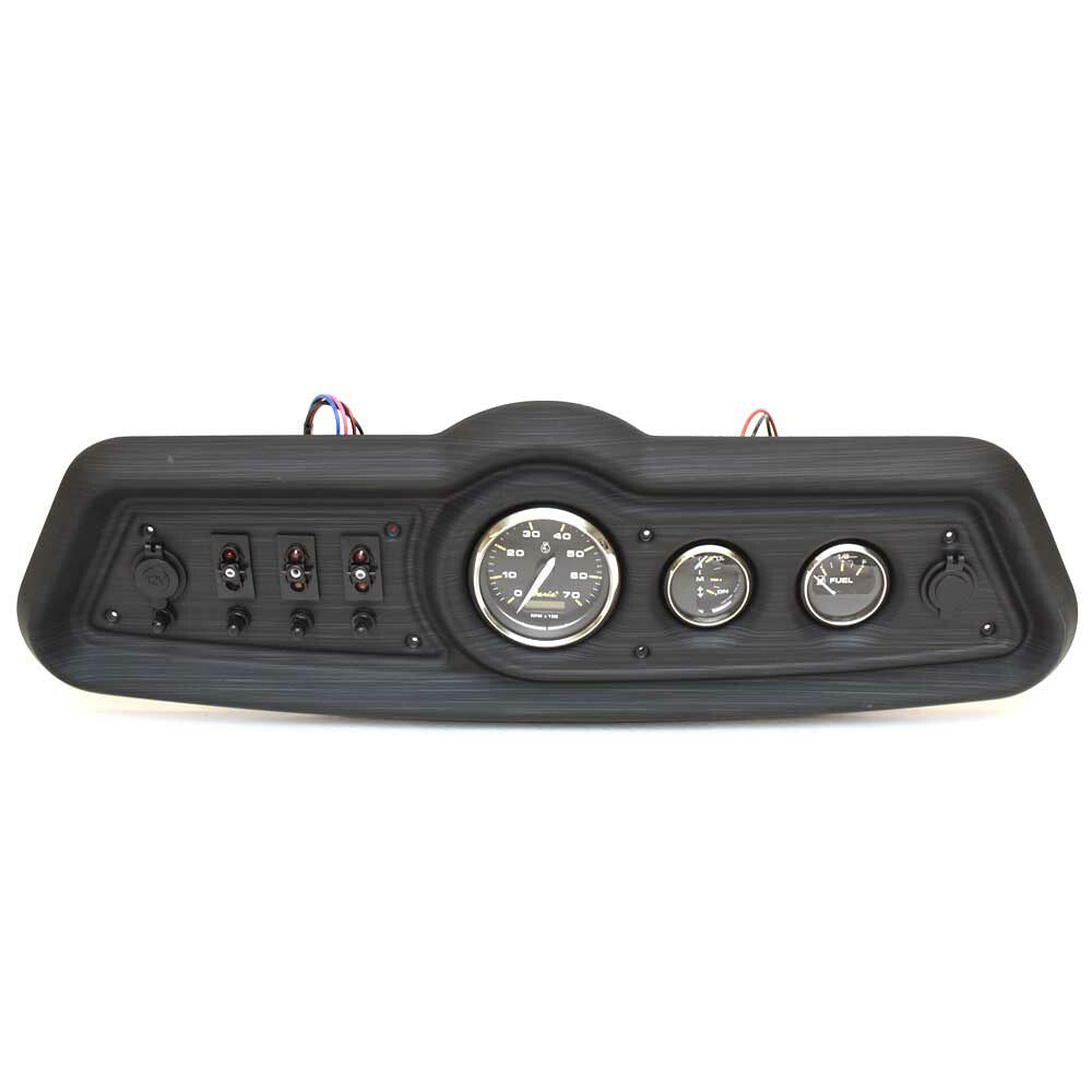 Godfrey Pontoon Boat Gauge Panel Mercury Woodgrain Black by Godfrey