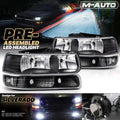 6000K LED Headlight & Bumper for 99-06 Silverado