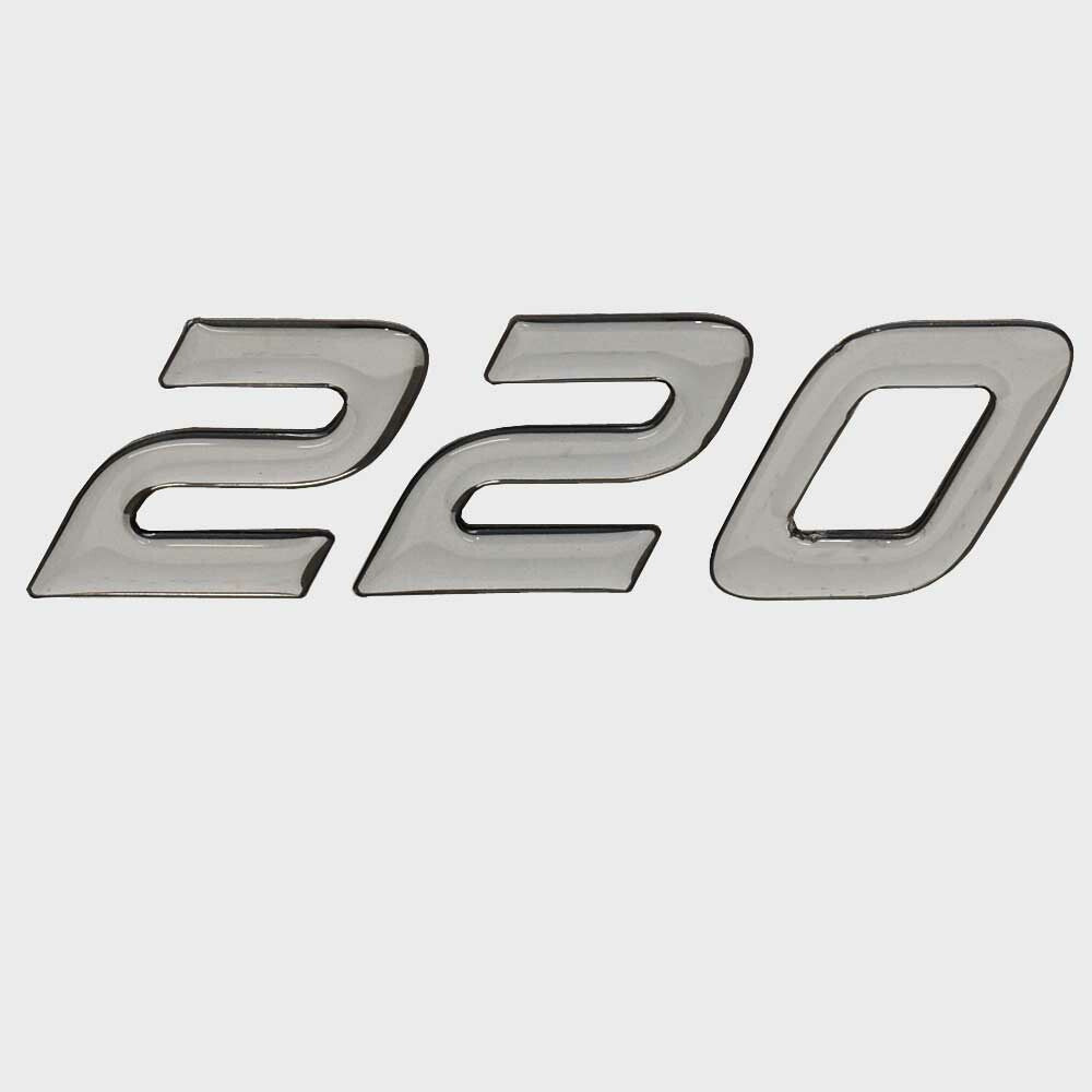 Premier Pontoon Raised Emblem Decal Silver by Premier