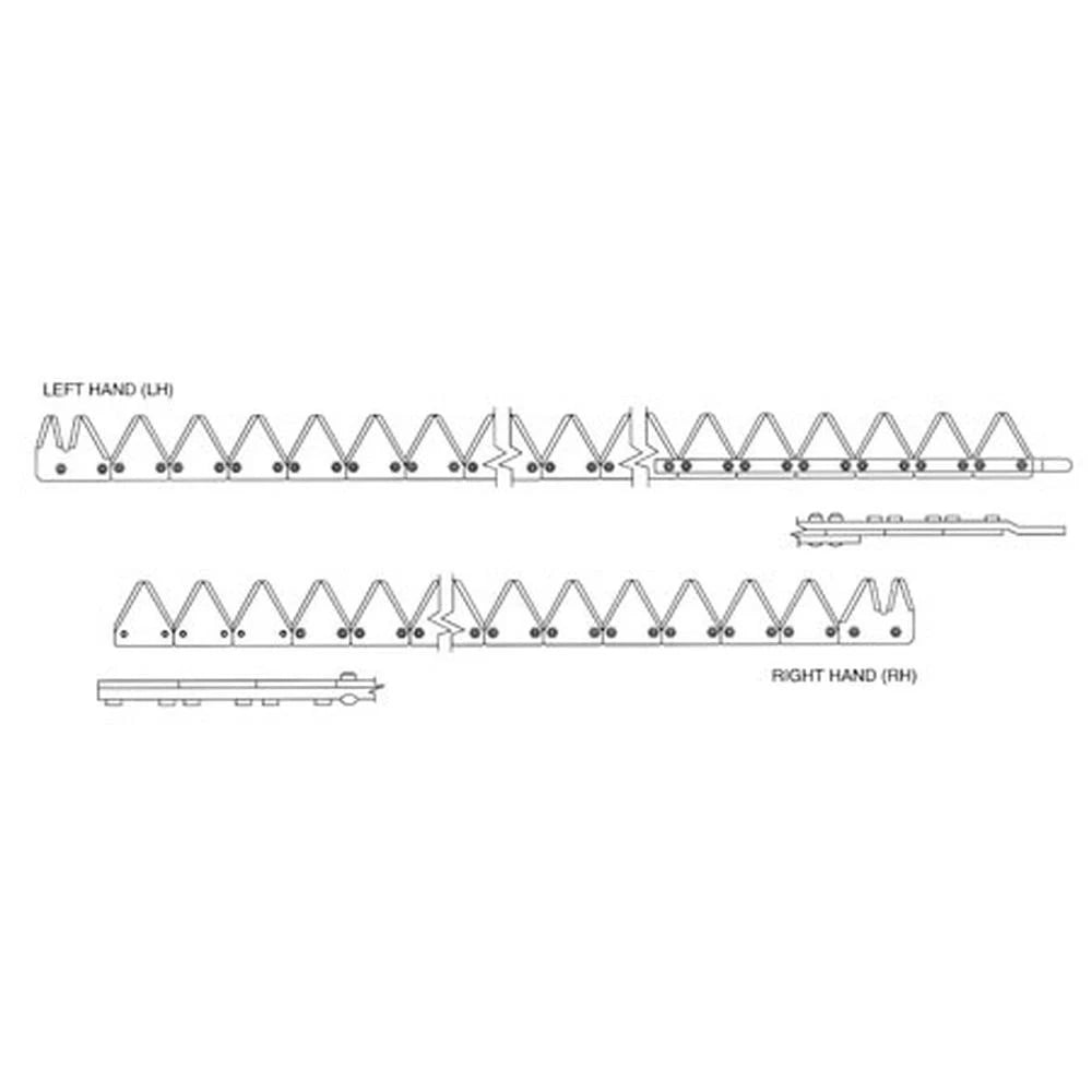 A-801-312-ai 15', Chrome 11ga Top Serrated, Bolt-on