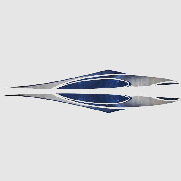 Larson Boat Hull Decals Blue Silver Set of 2 by Larson