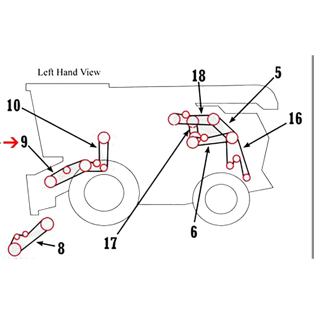 H201334 Fits John Deere Standard Variable Speed Feederhouse Belt 9560