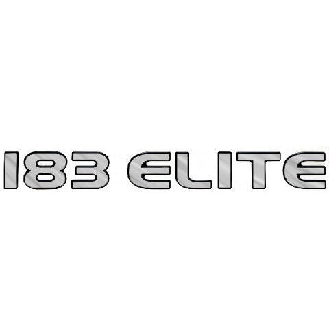Ranger Boat Decal 183 ELITE Mirrored Silver Black 14 1/4 Inch by Ranger