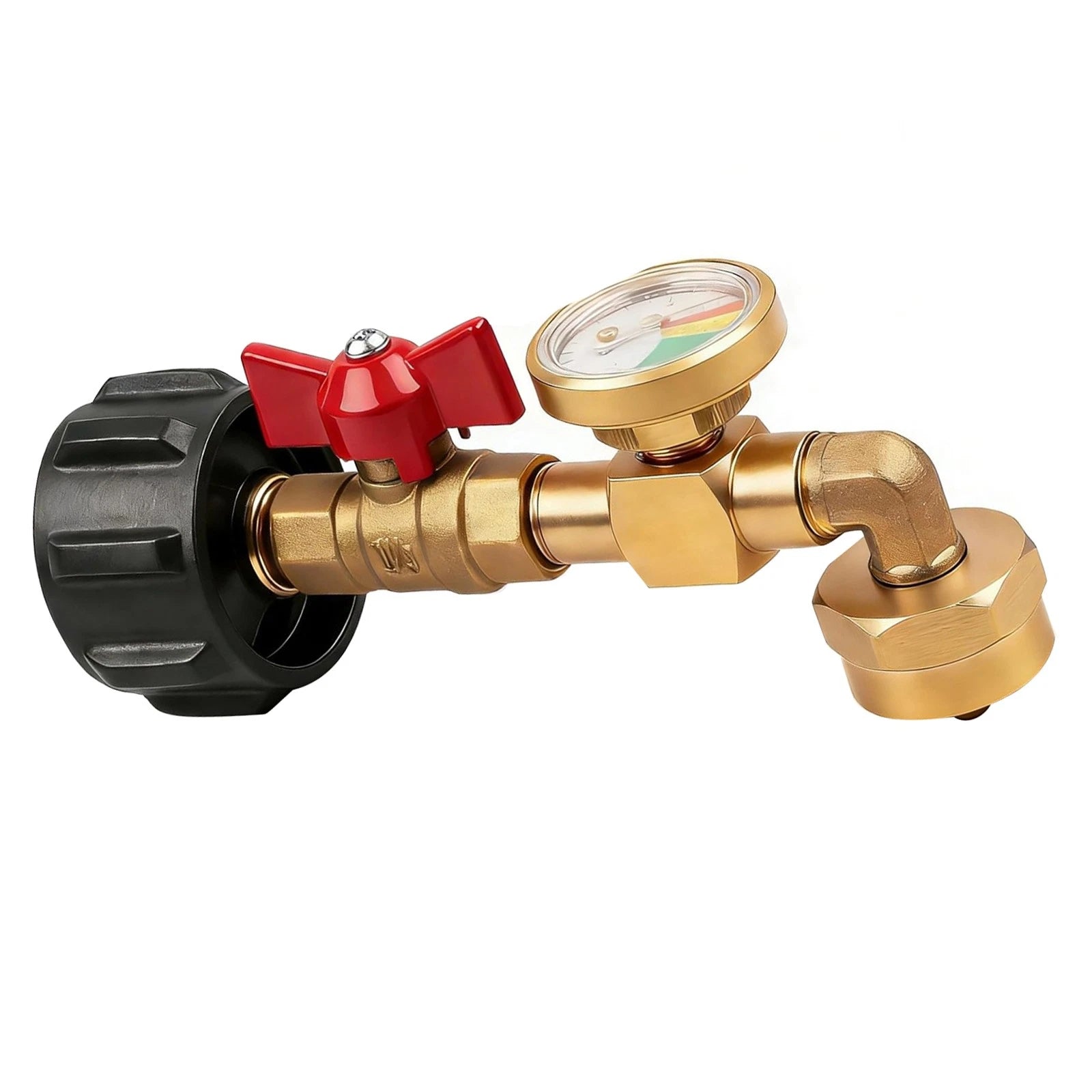 1lb Cylinder Refill Adapter For Propane With 90 Degree Elbow And Ball