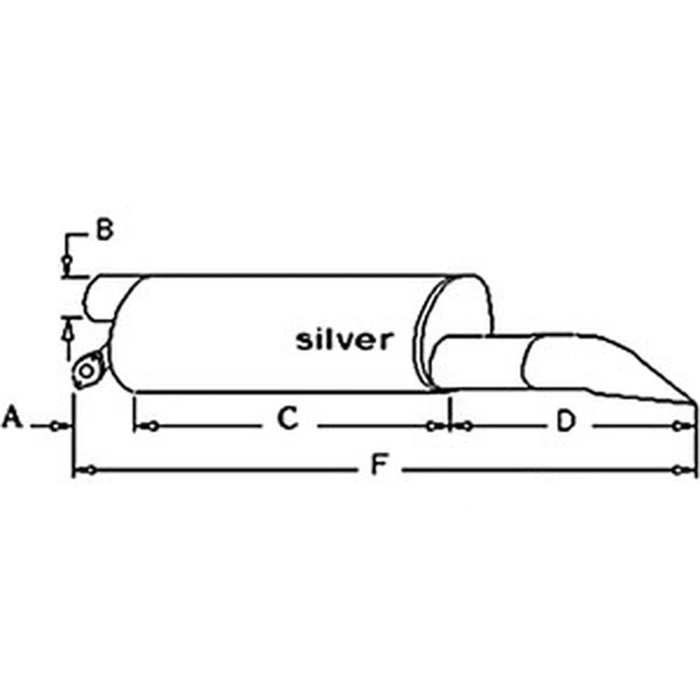 R1598 Muffler Fits Case