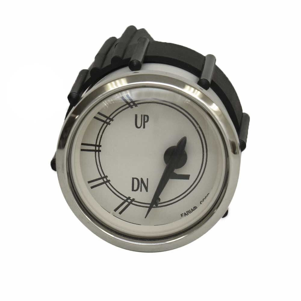 Faria Boat Trim Gauge 2 Inch Silver Cream by Faria