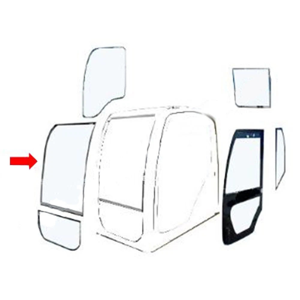 Yt02c01156p1 Front Upper Windshield Glass For Kobelco Excavator