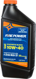 Fire Power Synthetic Blend Oil 10W-40 4t Motorcycle Engine Oil, 1 Qt