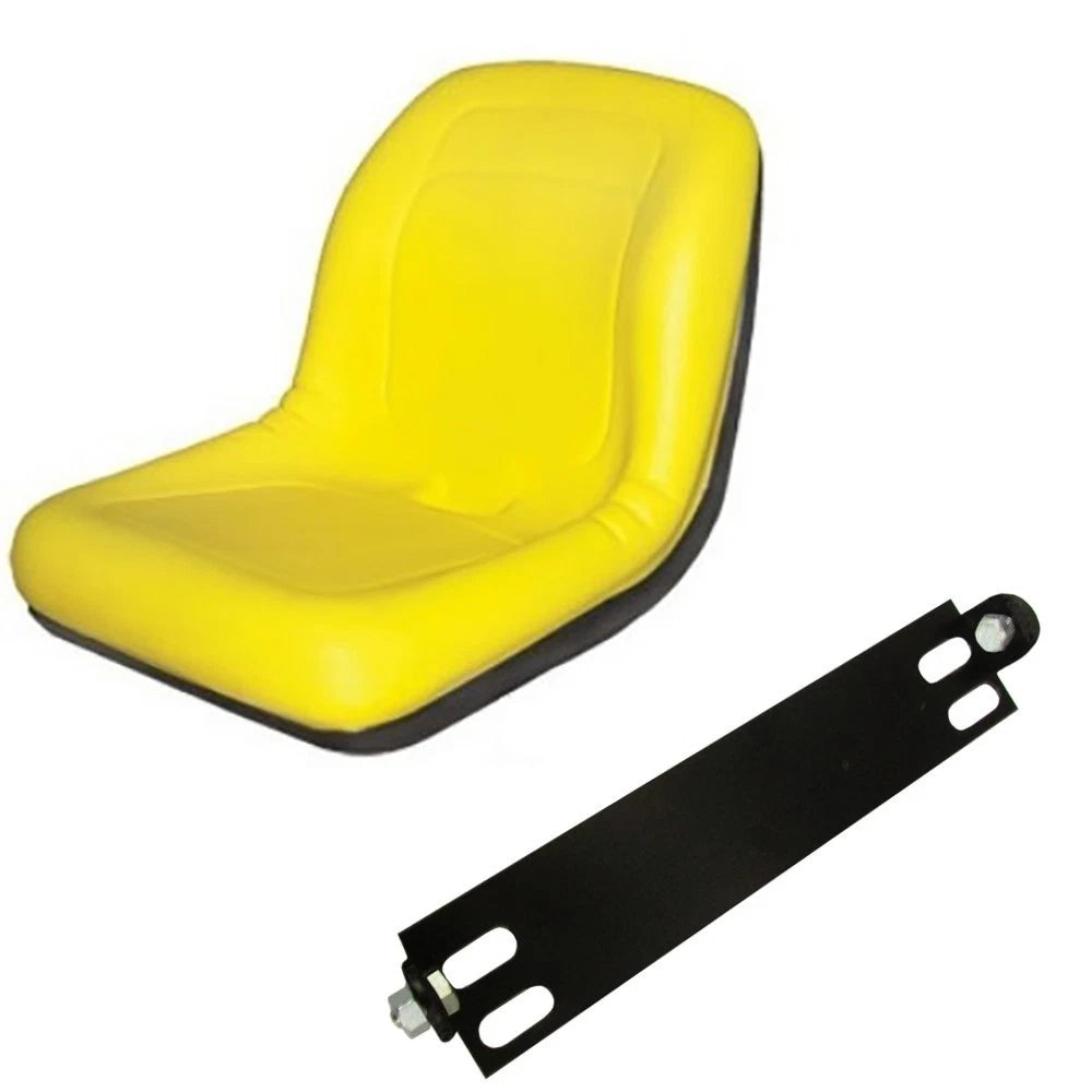 Yellow High Back Seat W/ Pivot Rod Bracket Fits John Deere Lx172