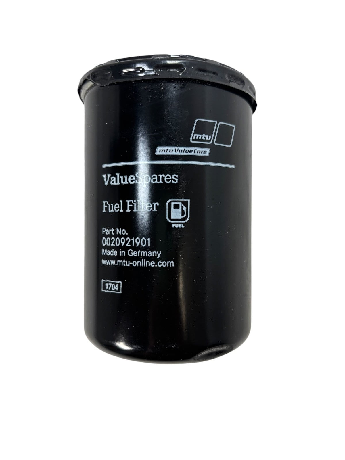Mtu Valuecare Fuel Filter Spin-on 0020921901, Made In Germany (Dented)