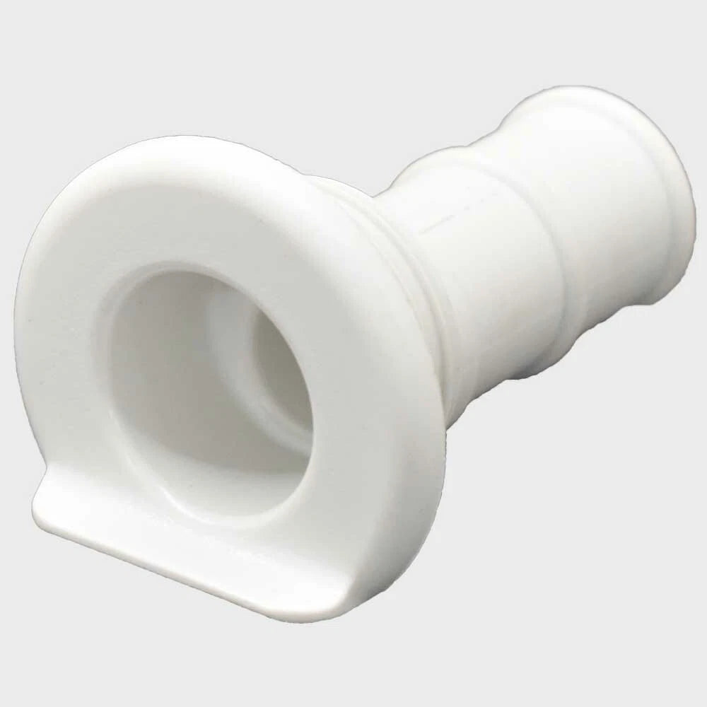 Impact Boat L-head Fishing Drain 6224W | White Plastic 3/4 Inch Barbed