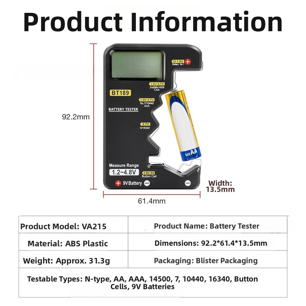 Digital LCD Battery Tester
