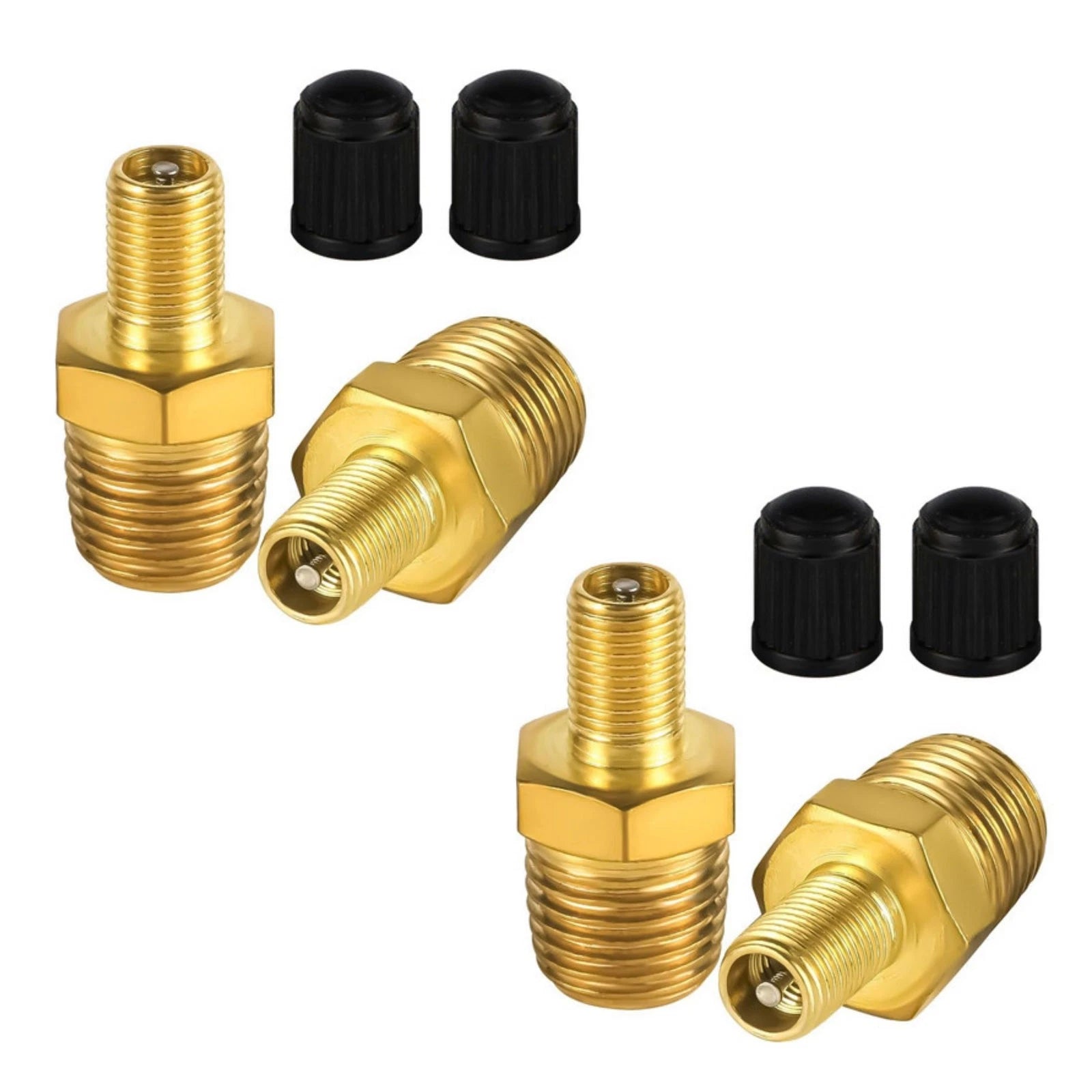 Protective Cover Design Air Inflator Adapter 1/4inch Npt Male Yellow