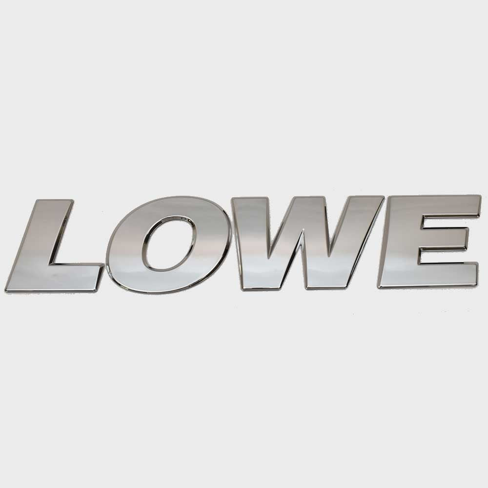 Lowe Boat Raised Decal Front Gate Silver by Lowe