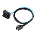 1m Mini Sas Hd Sff-8643 To 4 Sas Sff-8482 Cable With Power For Hard
