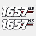Boat Decals Crestliner 1657 SS Black White Red by Crestliner