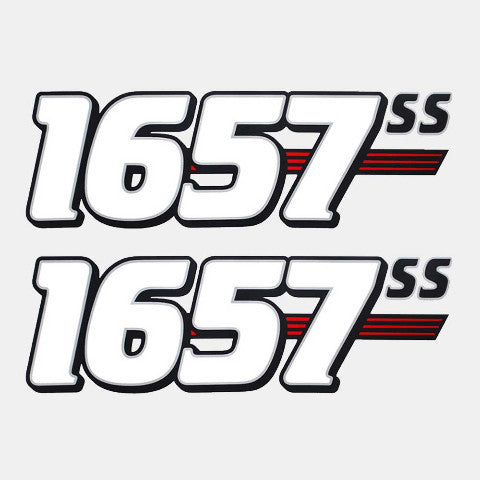 Boat Decals Crestliner 1657 SS Black White Red by Crestliner