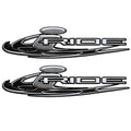 Malibu Boat Decals 5952310 | 2006 iRide Black Gray 19 1/2 Inch (Pair) by Malibu