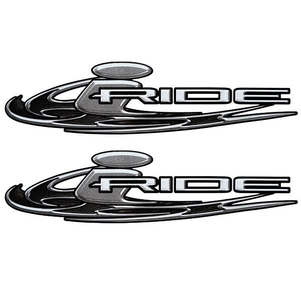 Malibu Boat Decals 5952310 | 2006 iRide Black Gray 19 1/2 Inch (Pair) by Malibu
