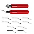 Deburring Tool Countersink Hand Reamer With 10 Extra Blades Kit For