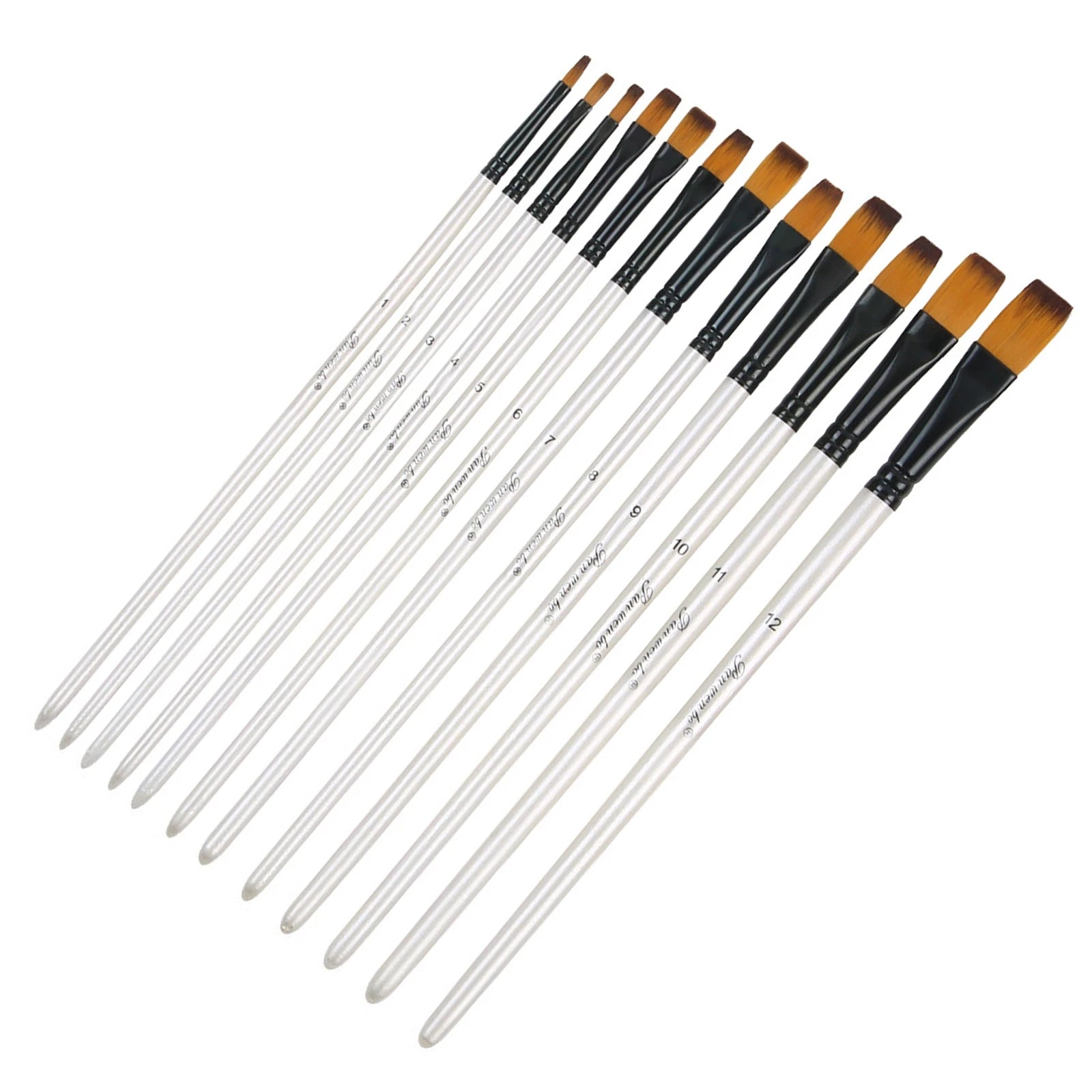 1 Set New Nylon Wool Artist Paint Brushes Fit For Watercolour Acrylic
