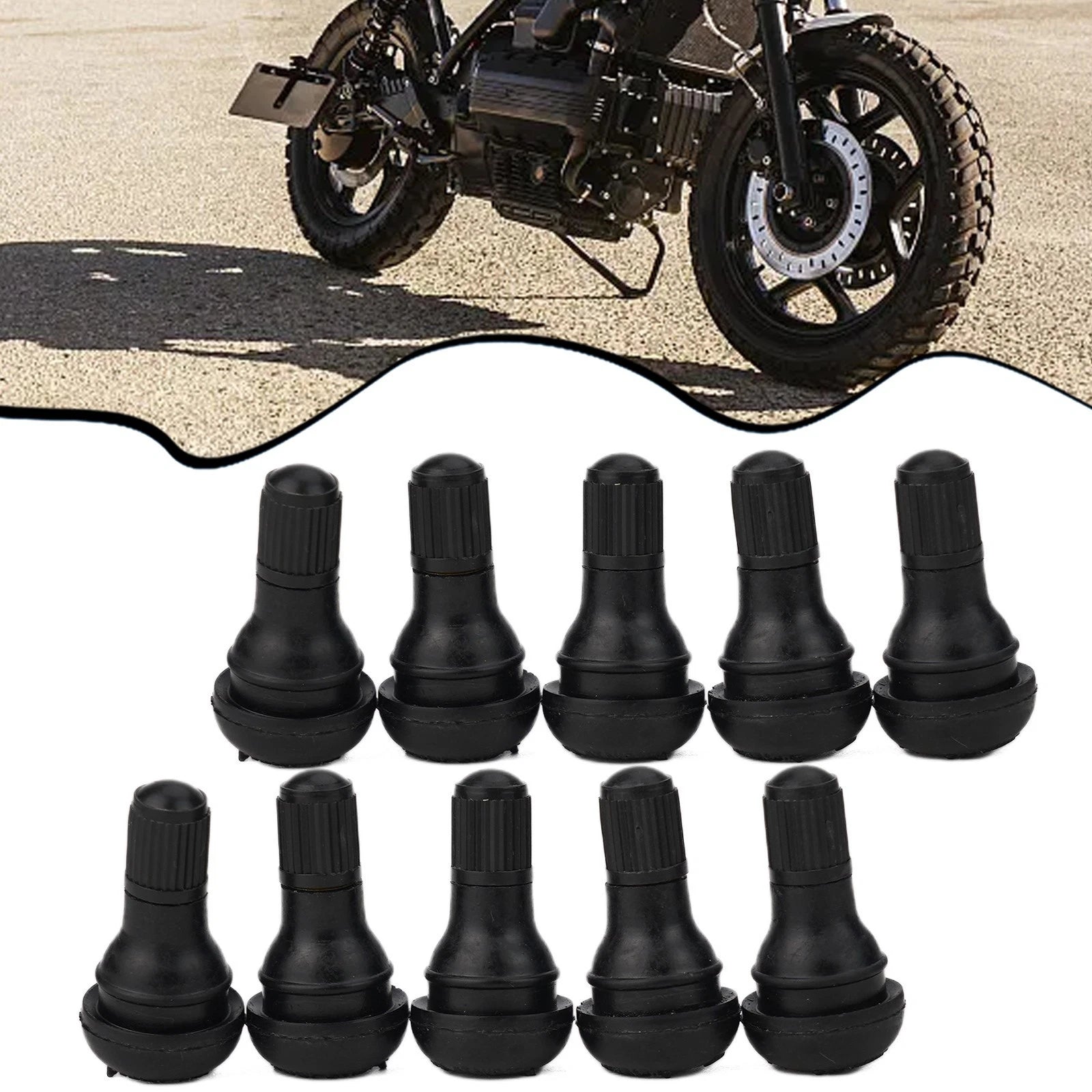 Tire Valve Stems Tr412 7.5mm Tubeless Motorcycle Valve Rubber+copper