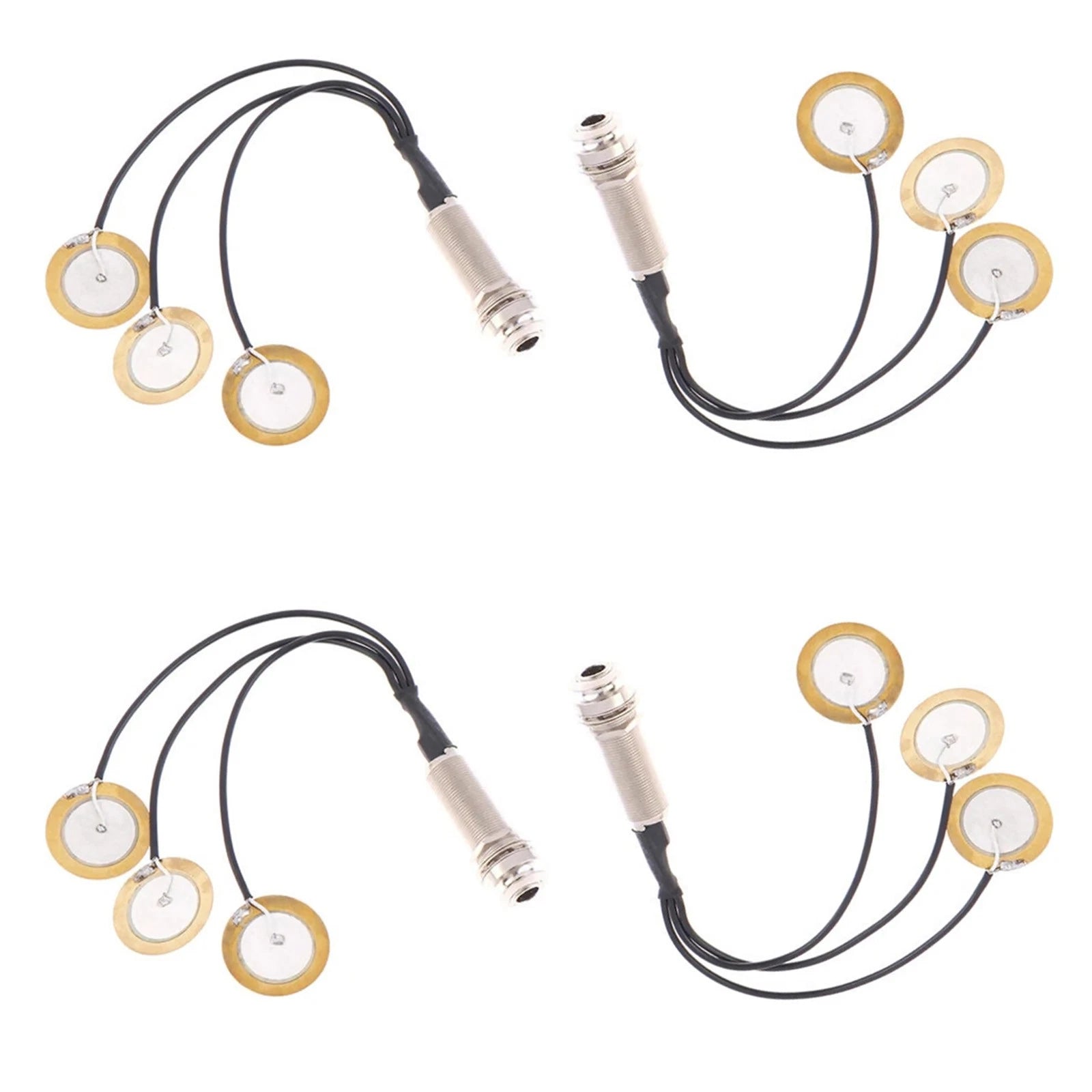 Piezo Pickup Transducer Contact Microphone Set For Kalimba Thumb Piano