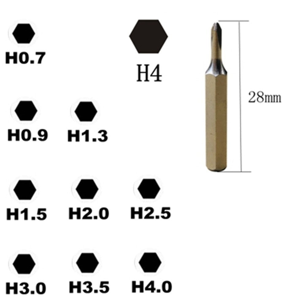 Screwdriver Bit H4×28mm Hex Shank Magnetic