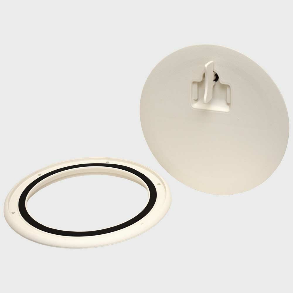 Jim Black Boat Deck Access Plate 587-8-04 | 8 Inch Arctic White by Jim Black