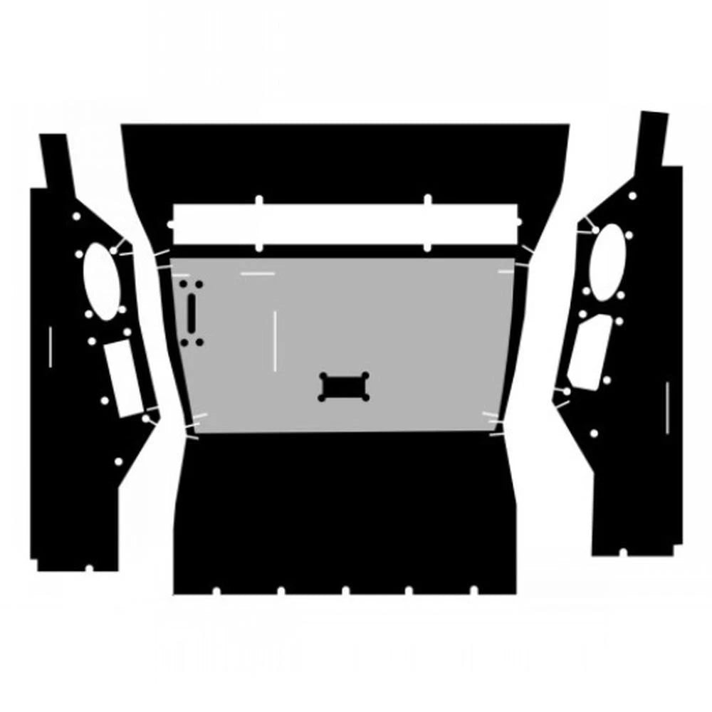 C86h1 Main Headliner, Black Basketweave Vinyl Fits International