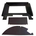 Cr30h Headliner, Black Vinyl W/ Formed Plastic Fits John Deere