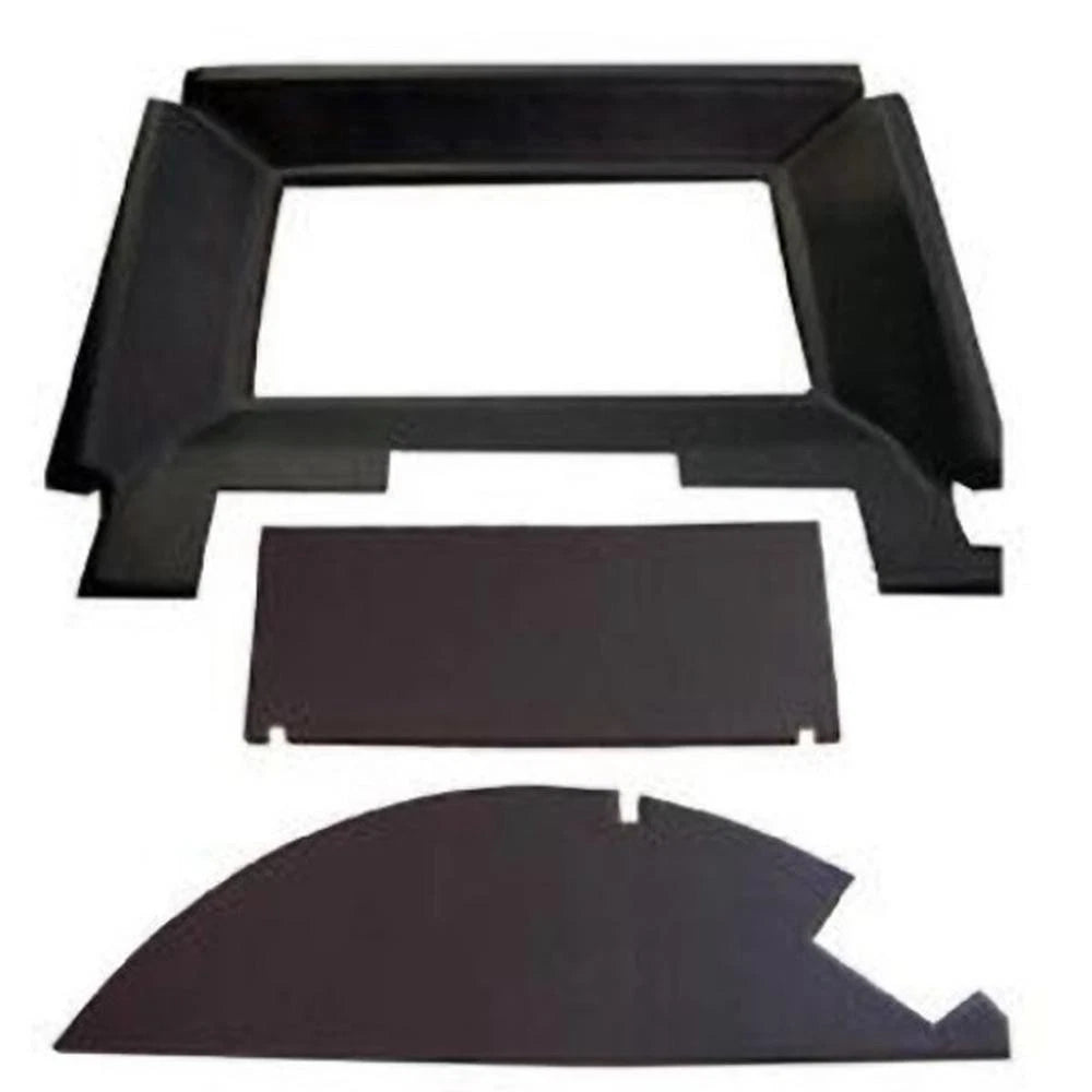 Cr30h Headliner, Black Vinyl W/ Formed Plastic Fits John Deere