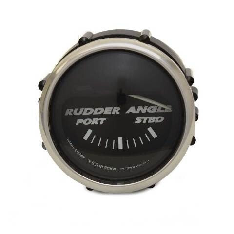 Rudder Angle Gauge Faria Euro SS Black 2 Inch by Faria