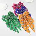 Spring Clip Bow Hair Accessory with Football Print
