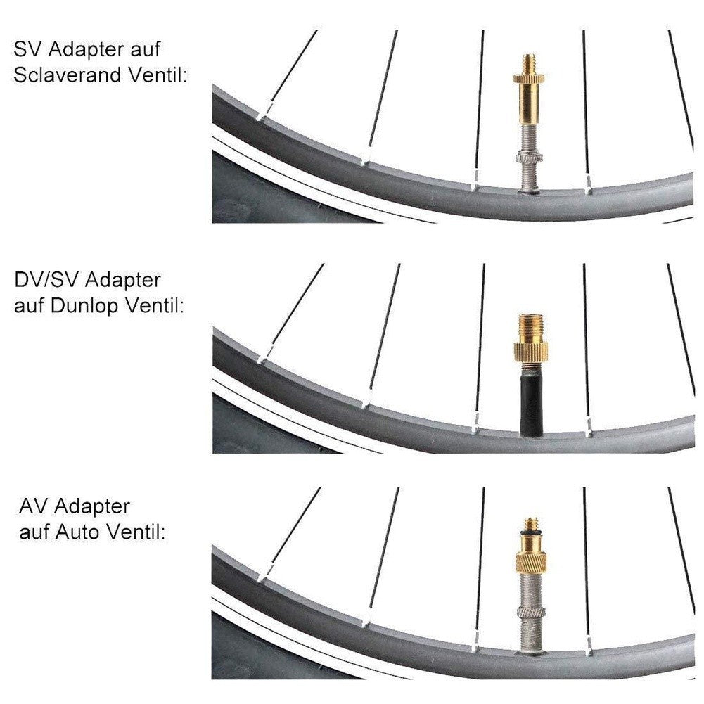 Bike Pump Screw-on Adapters Set