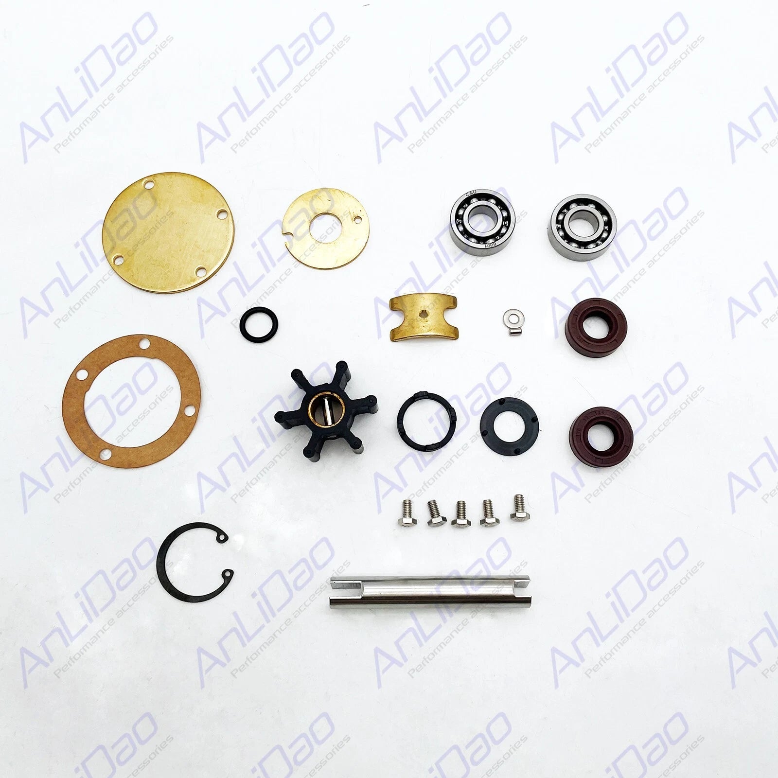 Fit Volvo Penta Md6b Md7a B Md11c Water Pump Rebuild Kit 875584