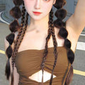 Stylish Hair Braid with Double Ponytail