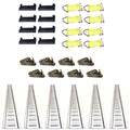 Set Of 5 Foot E-tracks With End Covers, O-rings And Tie Straps 660001